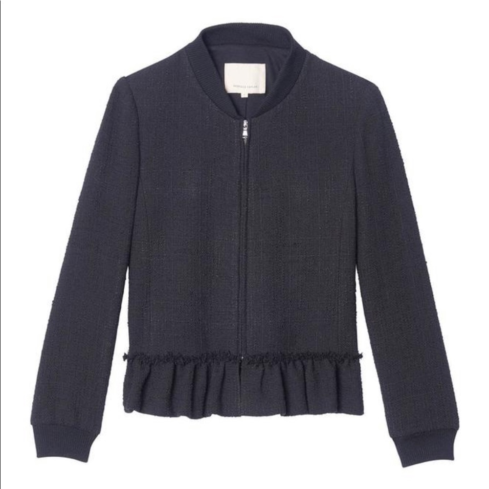 Rebecca Taylor Tweed Ruffle Peplum Jacket 0 XS
